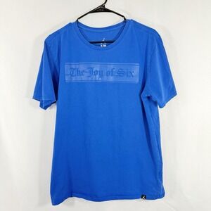 Vintage Michael Jordan Chicago‎ Bulls Blue The Joy Of 6 Decal Logo Double Side L